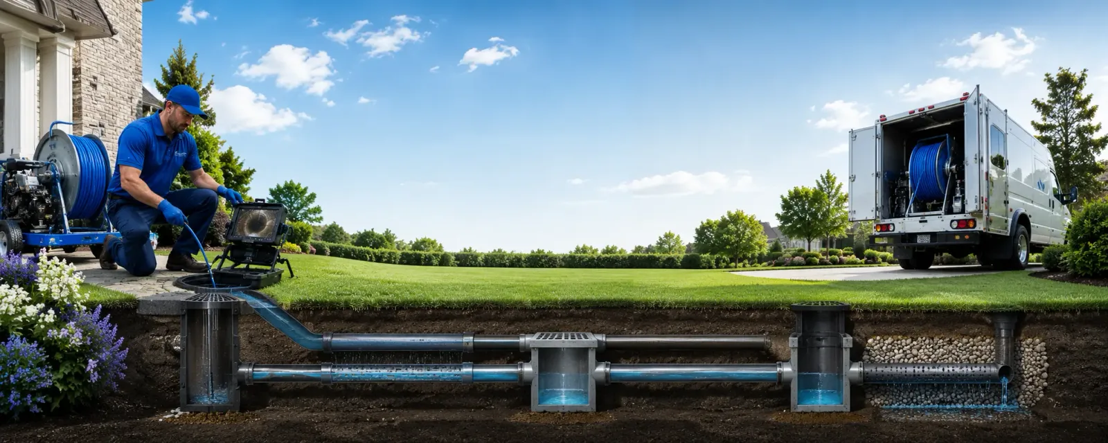 Outdoor drain cleaning information for Laceys Spring, AL